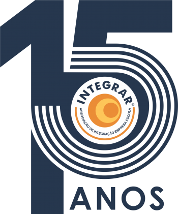 logo 15 anos integrar azul logo 15 anos integrar azul
